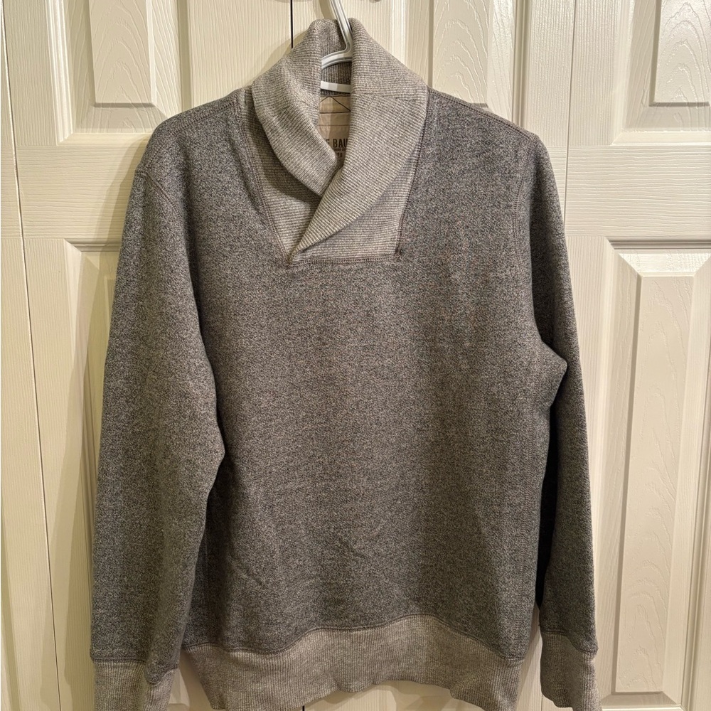 Eddie Bauer Men's Gray Shawl Collar Sweater